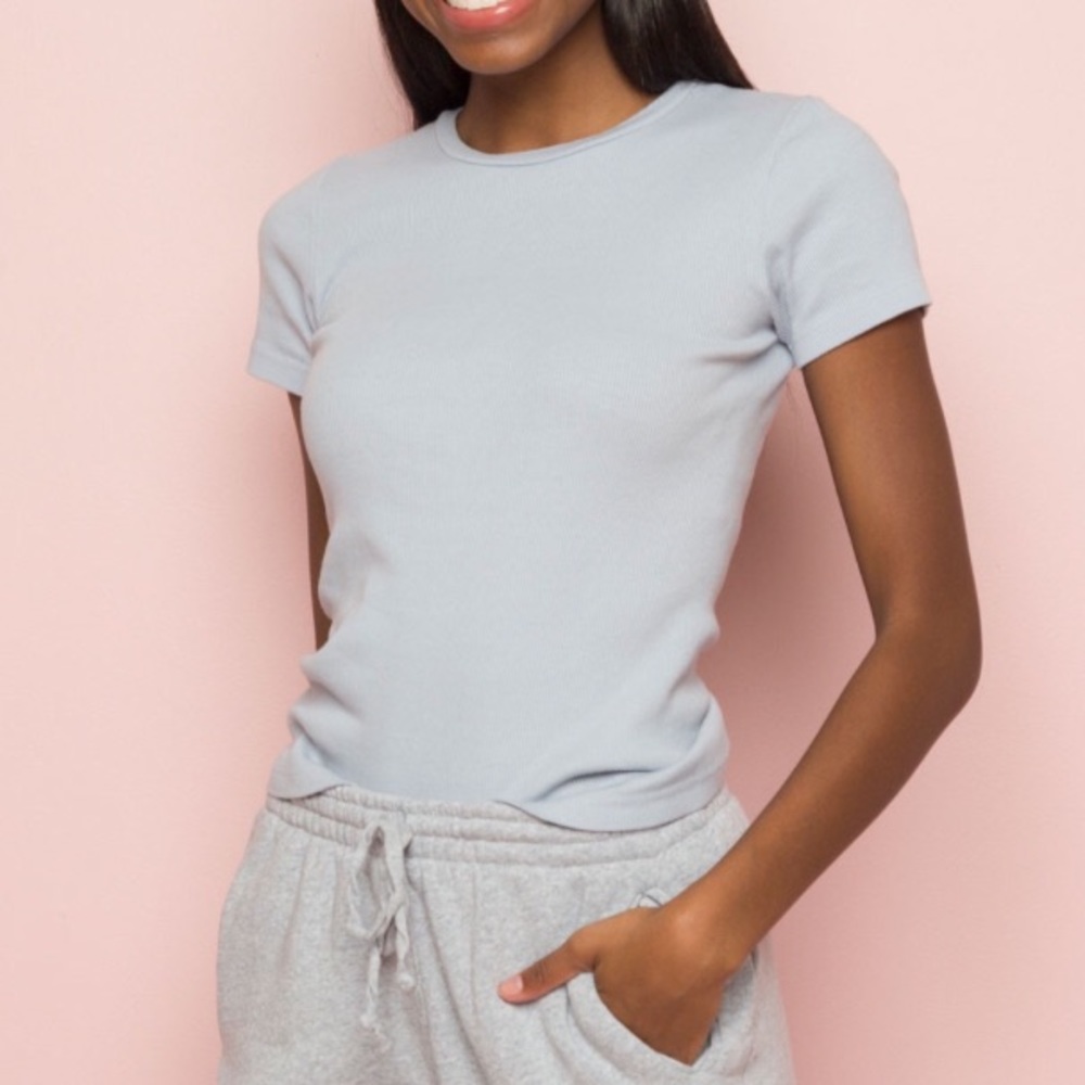 Brandy Melville pastel blue Jamie Top